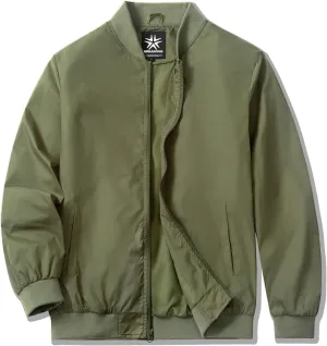 URBANFIND Men's Varsity Jacket Spring Fall Windbreaker Lightweight Bomber Jacket