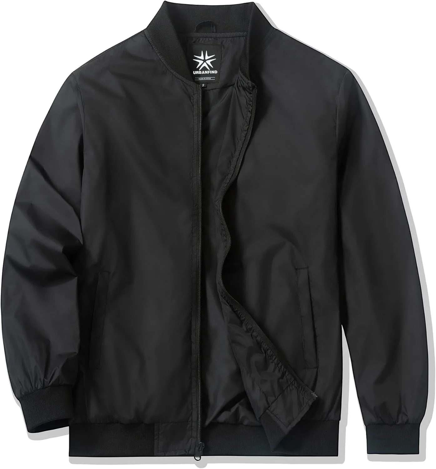 URBANFIND Men's Varsity Jacket Spring Fall Windbreaker Lightweight Bomber Jacket