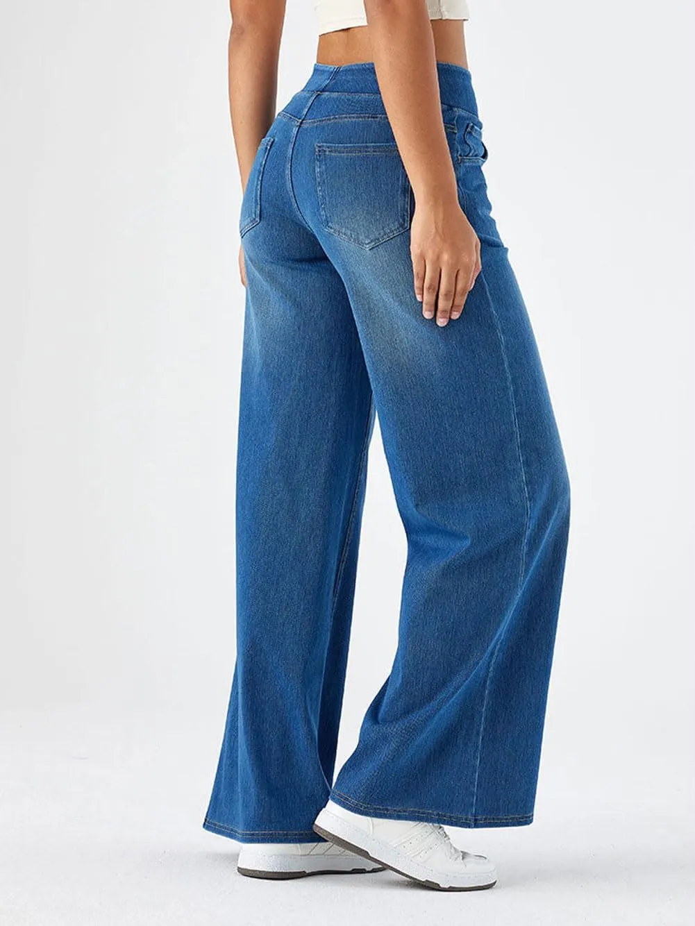 utcoco Straight Leg Jeans for Women 2025 Loose Y2K High Waist Wide Leg Macroelastic Denim Pants Trousers