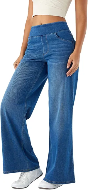 utcoco Straight Leg Jeans for Women 2025 Loose Y2K High Waist Wide Leg Macroelastic Denim Pants Trousers