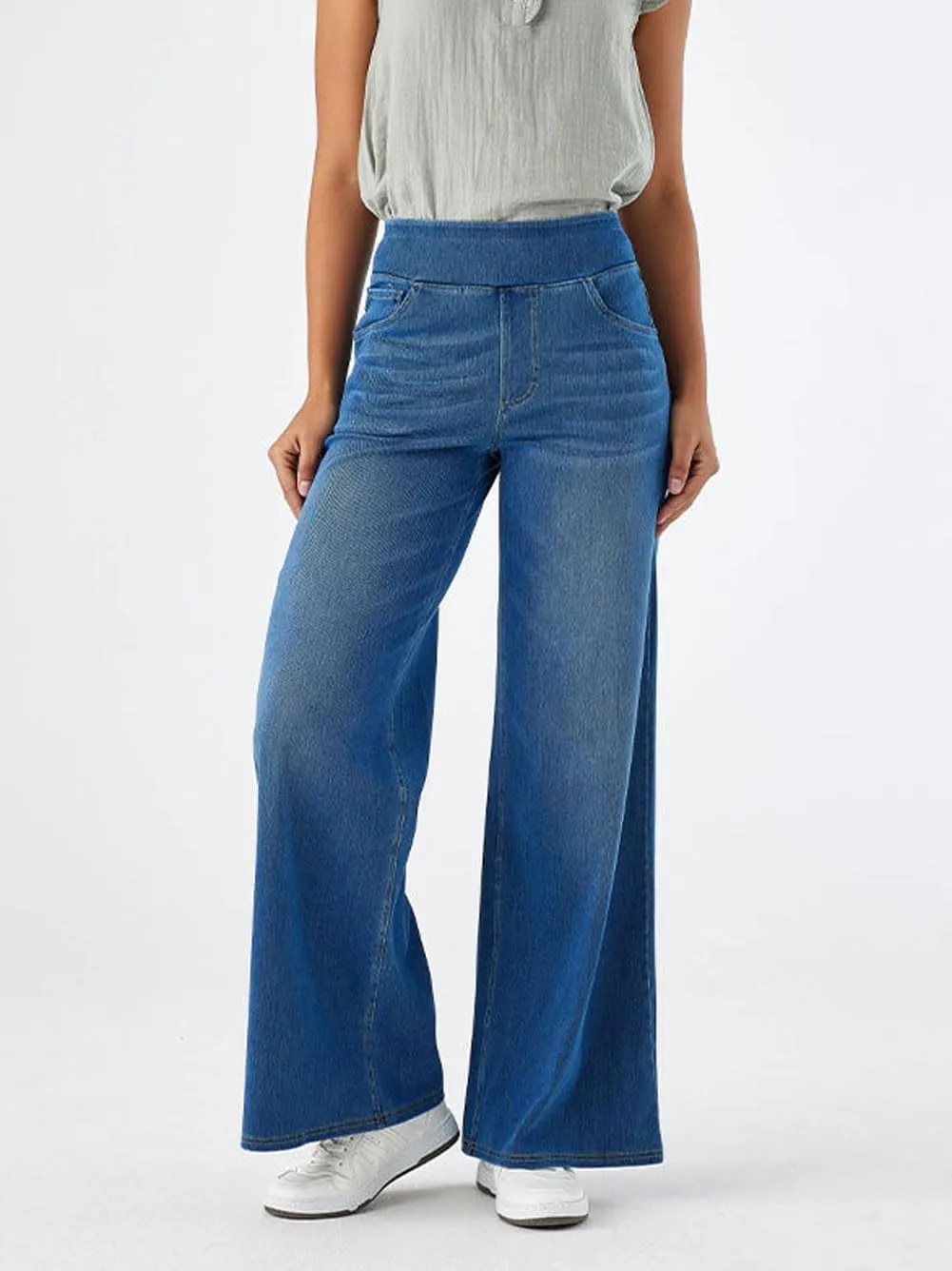 utcoco Straight Leg Jeans for Women 2025 Loose Y2K High Waist Wide Leg Macroelastic Denim Pants Trousers