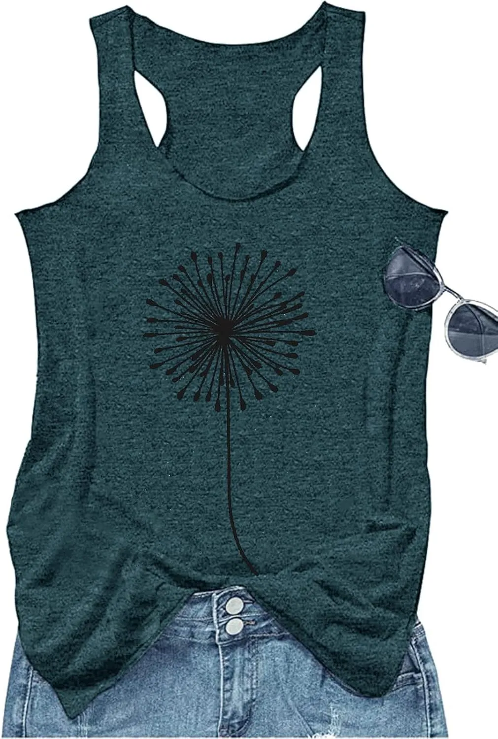 Vintage Mandala Graphic Tank Tops for Women Summer Beach Graphic Loose Tanks Vest USA Flag Vacation Racerback Tank Cami