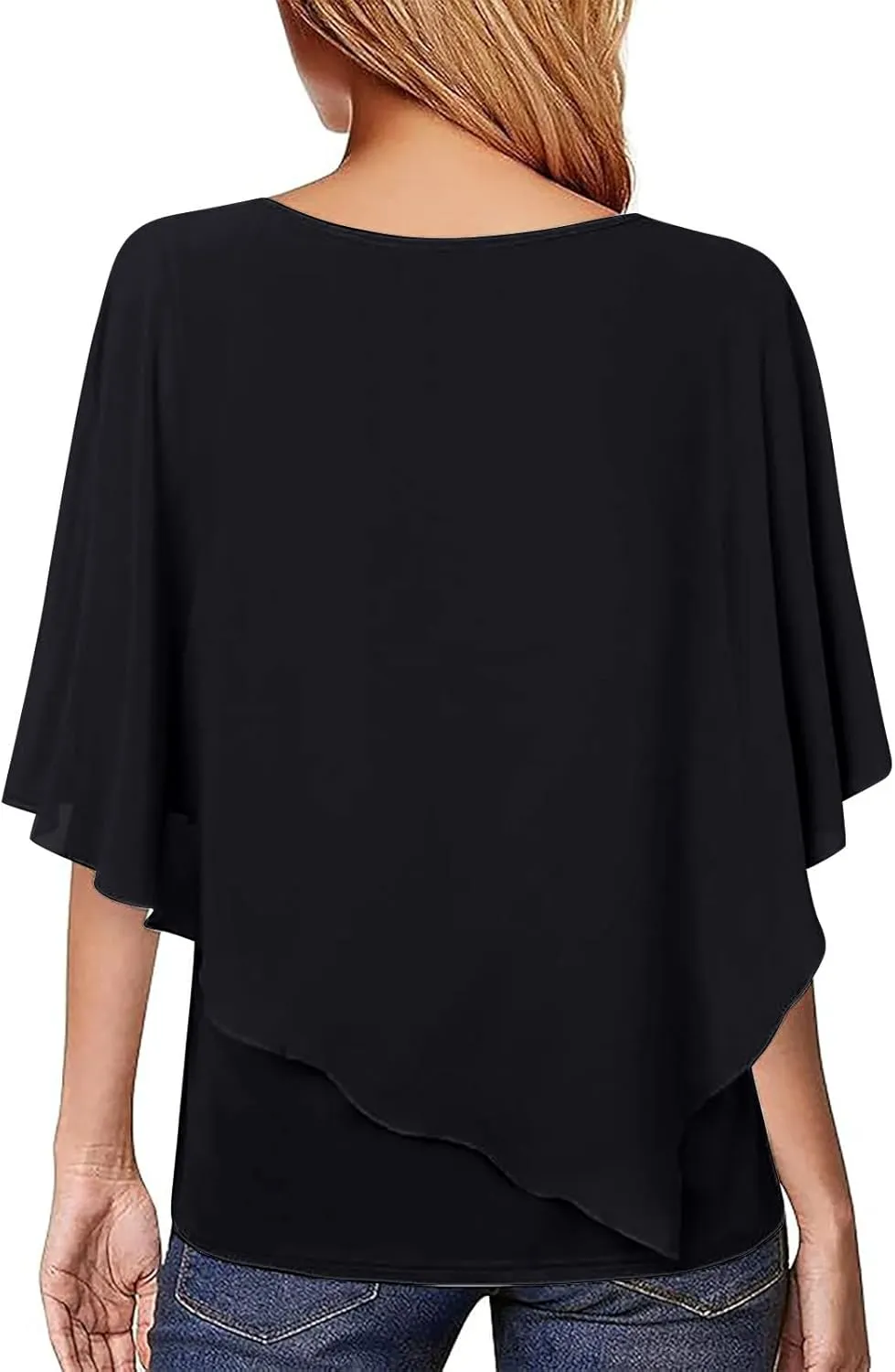 White Dress Women Crewneck Short Sleeve Batwing Sleeve Casual Fashion Sexy Shirts for Women Summer Tops