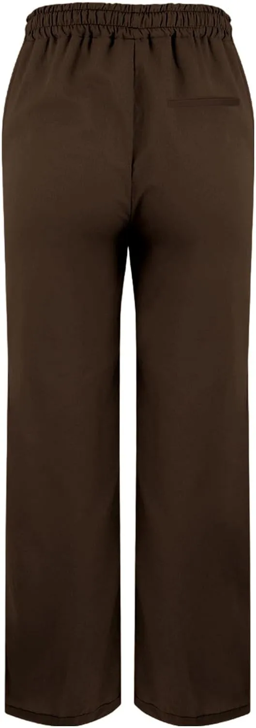 Wide Leg Linen Pants for Women Cropped Pants Cotton Linen High Waisted Trousers Loose Summer Lounge Trousers