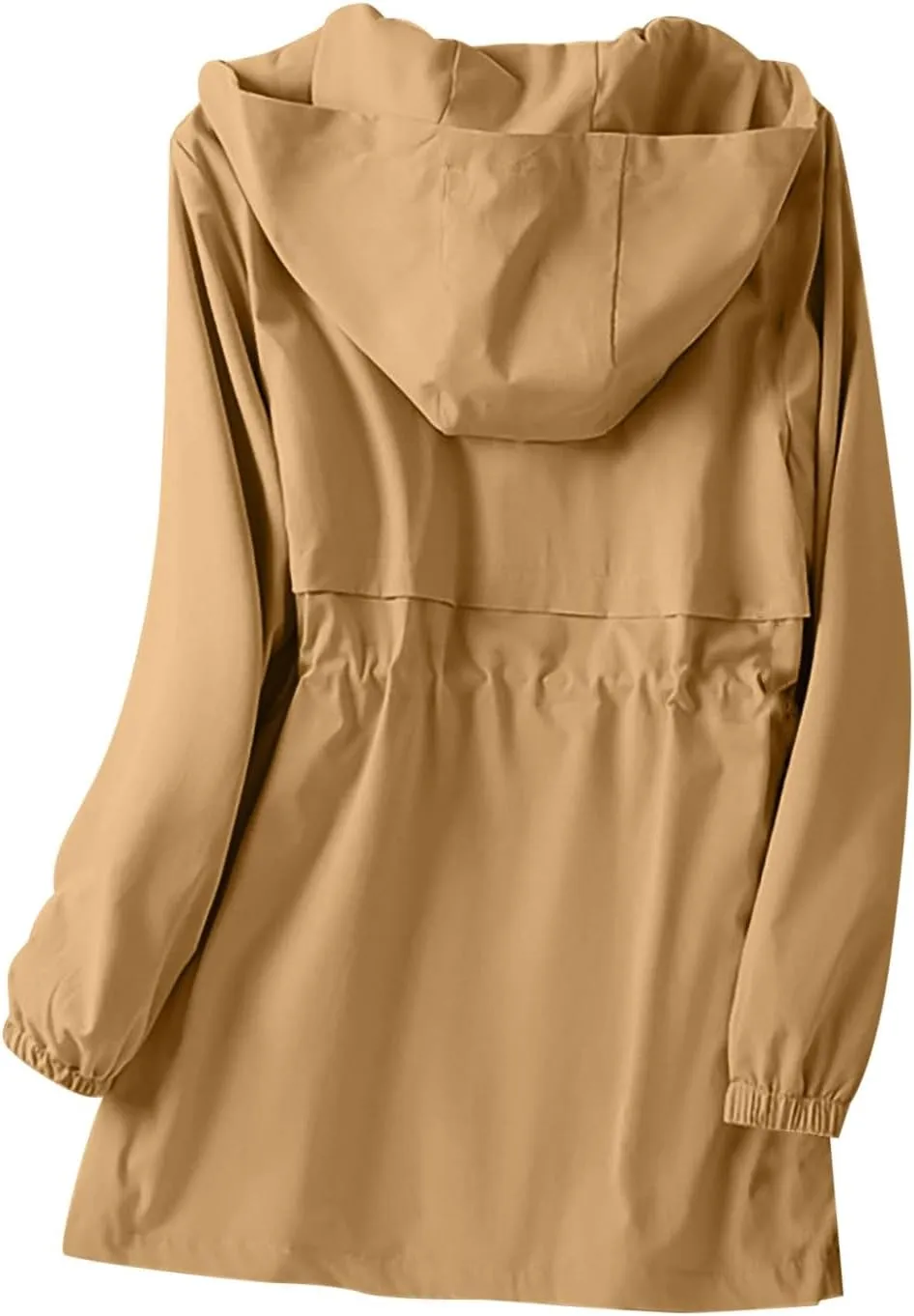 Windbreaker Jackets for Women Windproof Plus Size Casual Hoodie Coat Waterproof Trench Hiking Outdoor Raincoat