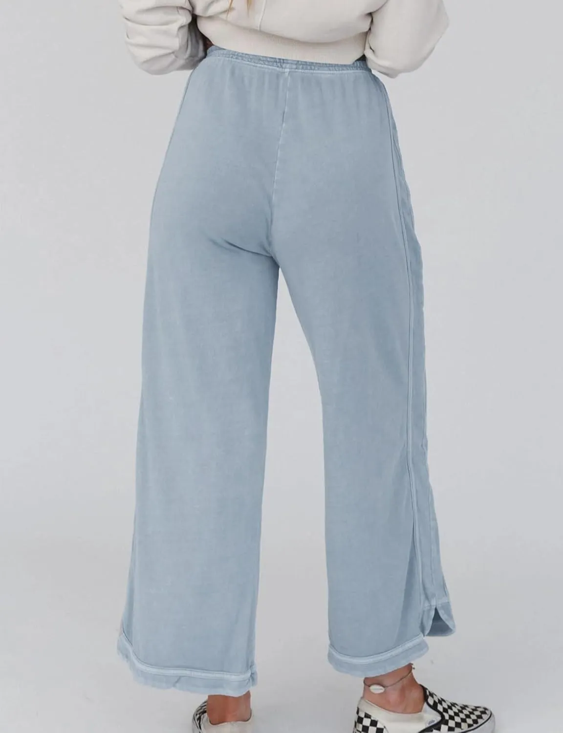 Women's Casual Wide Leg Pants High Waist Drawstring Sweatpants Baggy Athletic Trousers with Pockets