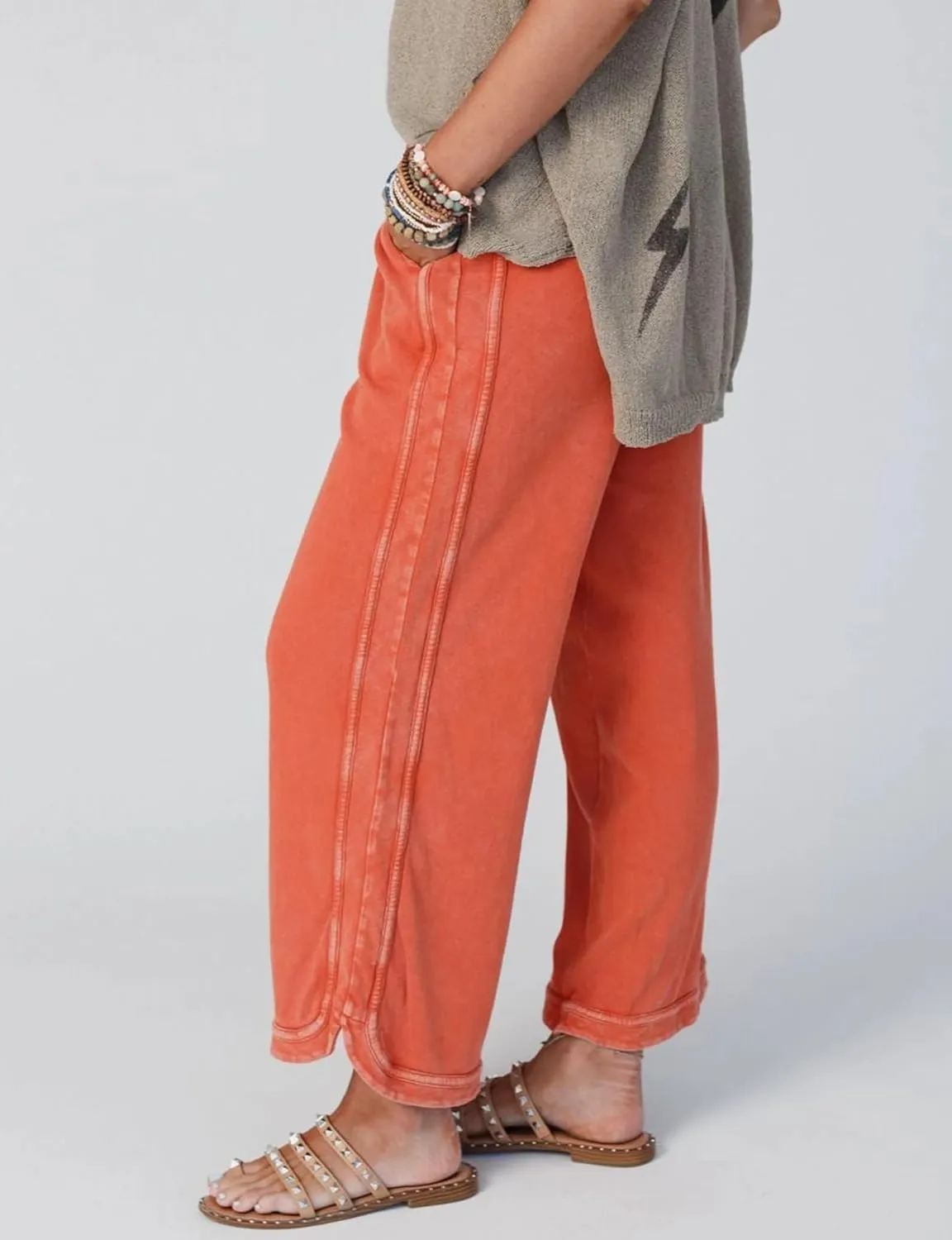 Women's Casual Wide Leg Pants High Waist Drawstring Sweatpants Baggy Athletic Trousers with Pockets