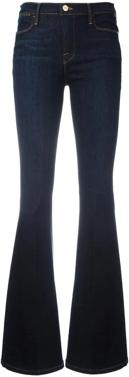 Women's Fashion High Waisted Wide Leg Bootcut Slim Denim Flare Bellbottom Jeans