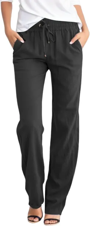 Women's Fleece Lined Hiking Pants Winter Casual Vacation Thermal with Pockets Straight Leg High Waisted