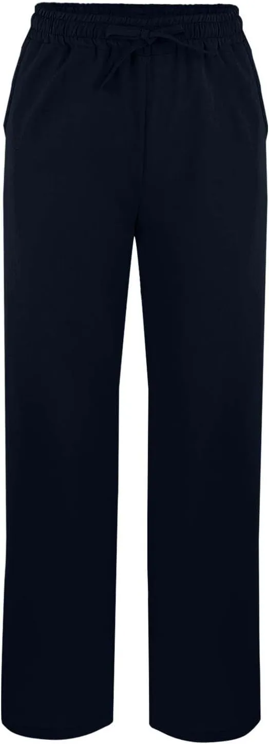 Women's Linen Pants High Waist Drawstring Wide Leg Cropped Pants Casual Loose Lightweight Beach Trousers with Pockets