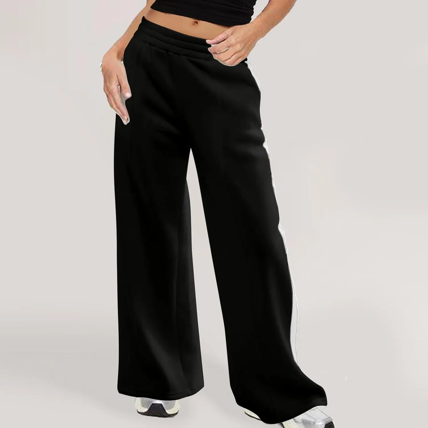 Women's Pants Baggy Sweatpants Wide Leg High Waist Sweatpants Casual Palazzo Pants Plus Size Loose Trousers Comfy Pant