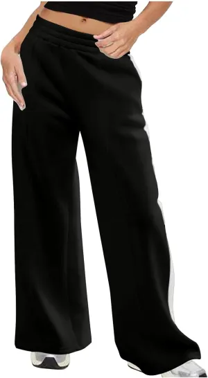 Women's Pants Baggy Sweatpants Wide Leg High Waist Sweatpants Casual Palazzo Pants Plus Size Loose Trousers Comfy Pant