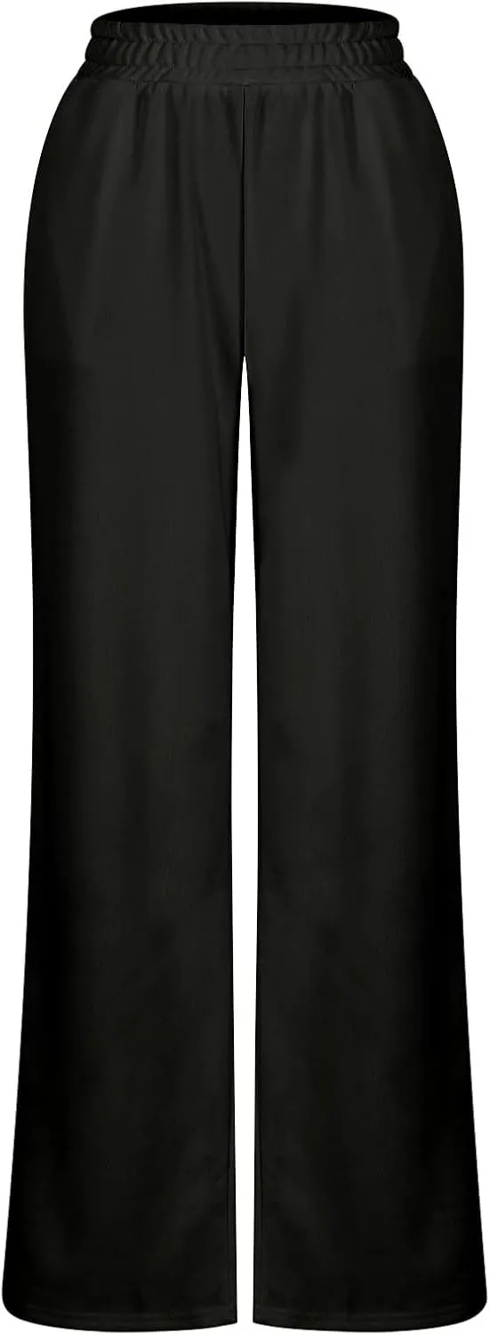 Women's Pants Baggy Sweatpants Wide Leg High Waist Sweatpants Casual Palazzo Pants Plus Size Loose Trousers Comfy Pant