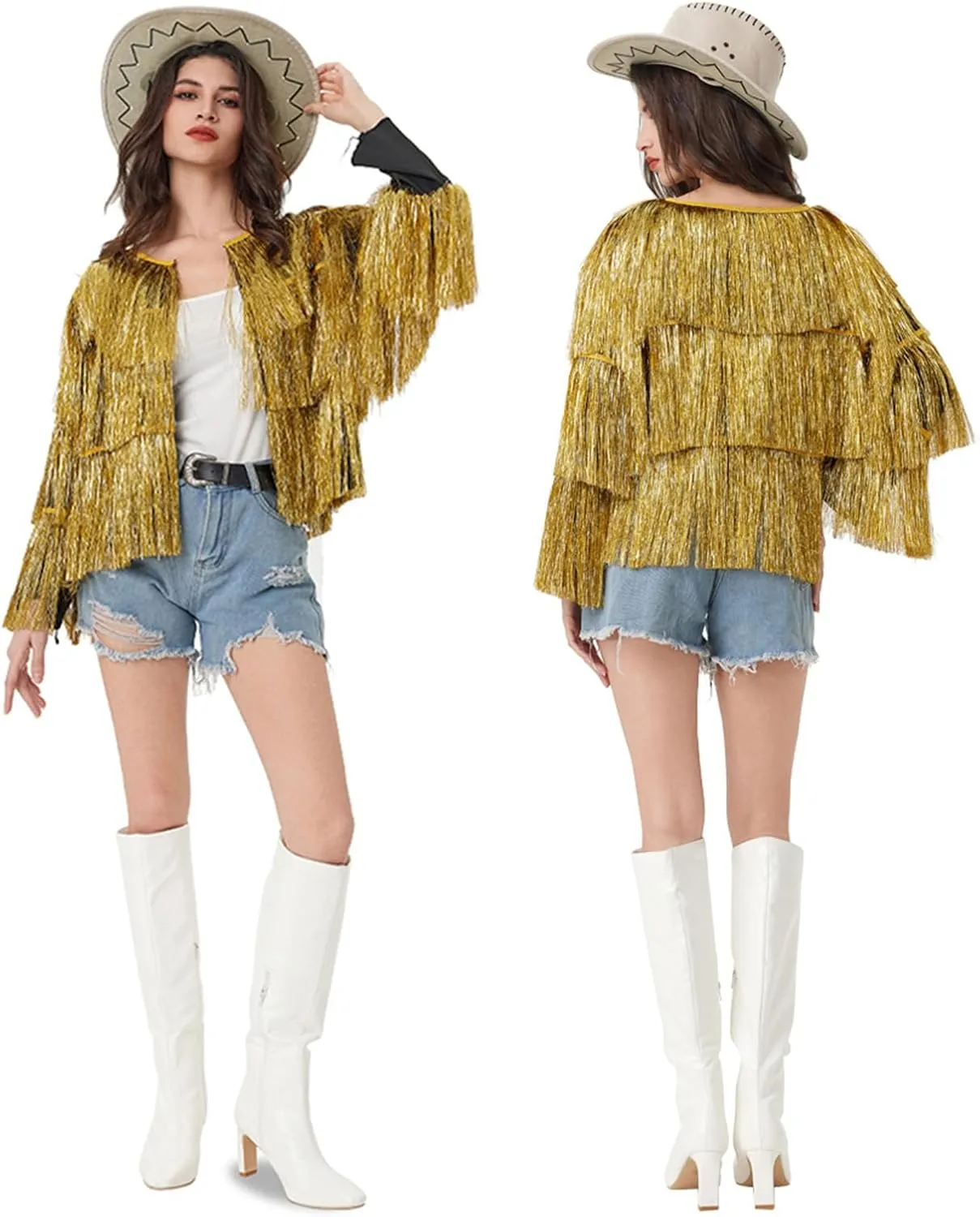 Women's Sequin Jacket Long Sleeve OpenZipper Fahion Shiny Glitter Sparkly Bomber Jackets