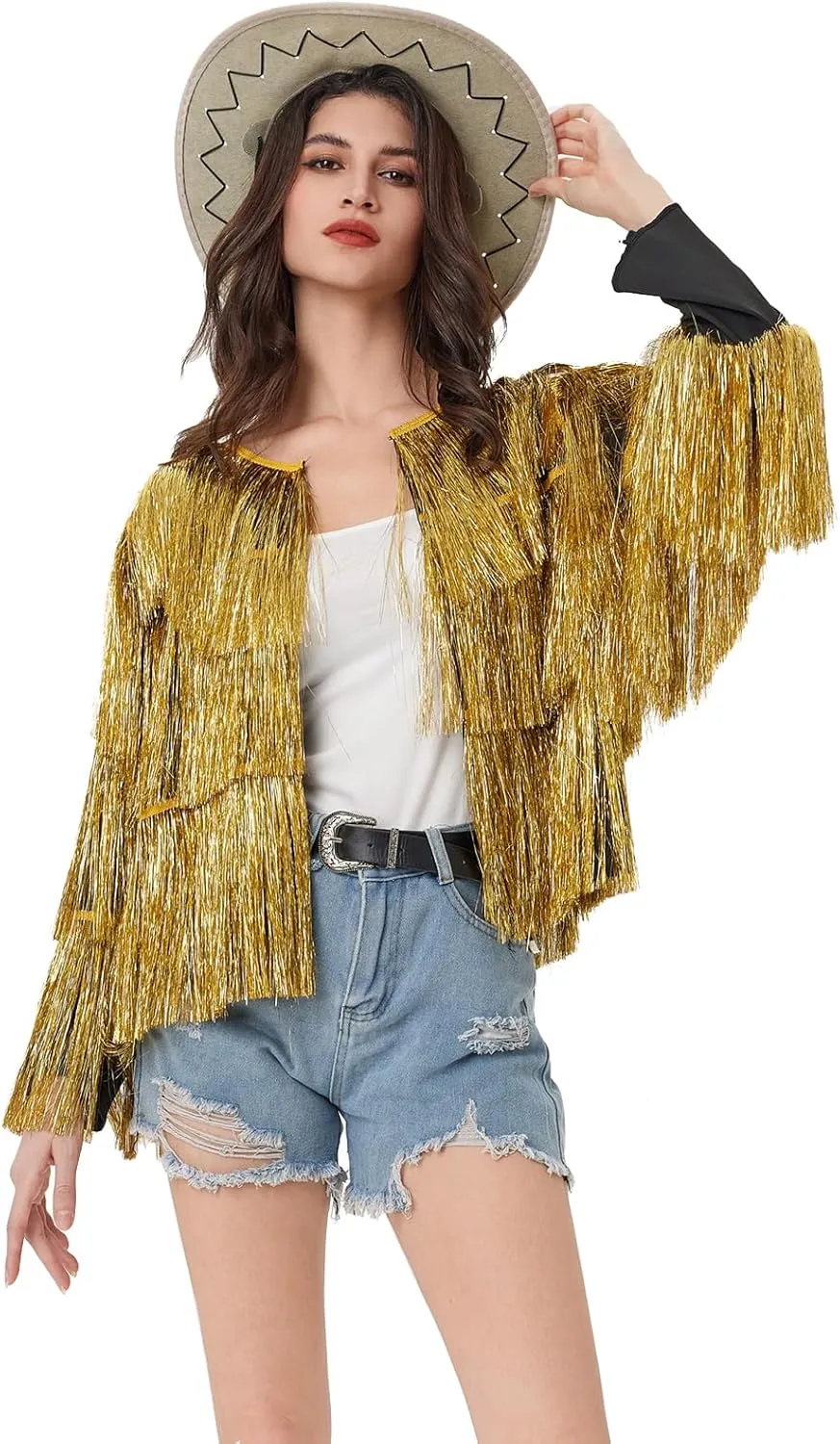 Women's Sequin Jacket Long Sleeve OpenZipper Fahion Shiny Glitter Sparkly Bomber Jackets