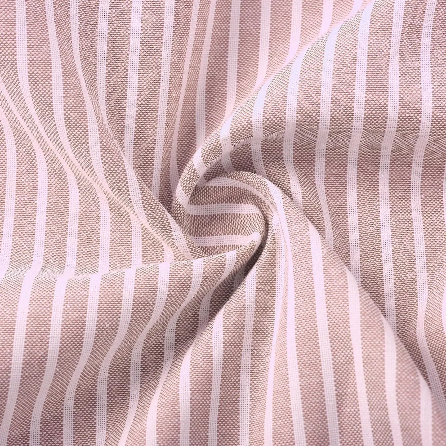 Women's Summer Striped Casual Pants High Waisted Cotton Linen Pants Drawstring Side Pockets Elastic Waist Trousers