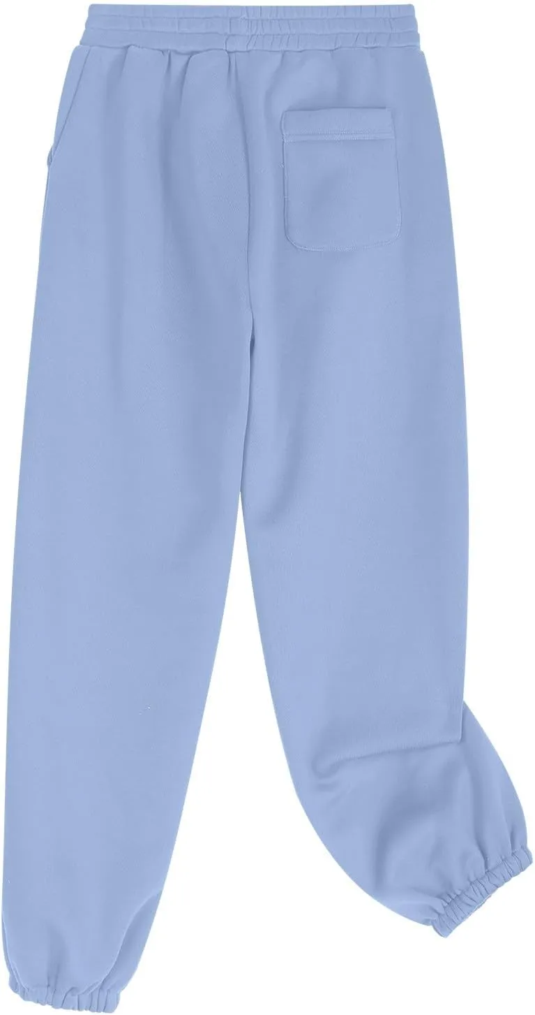 Women's Two Piece Outfits Long Sleeve Crop Sweatshirt and Jogger Pants Lounge Sweatsuit Sets Tracksuit with Pockets