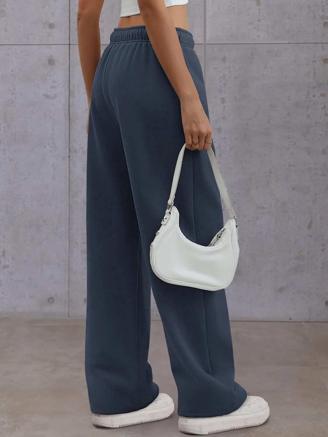 Womens Wide Leg Sweatpants High Waisted Baggy Lounge Pants Drawstring Fall Fashion Outfits 2025 Joggers