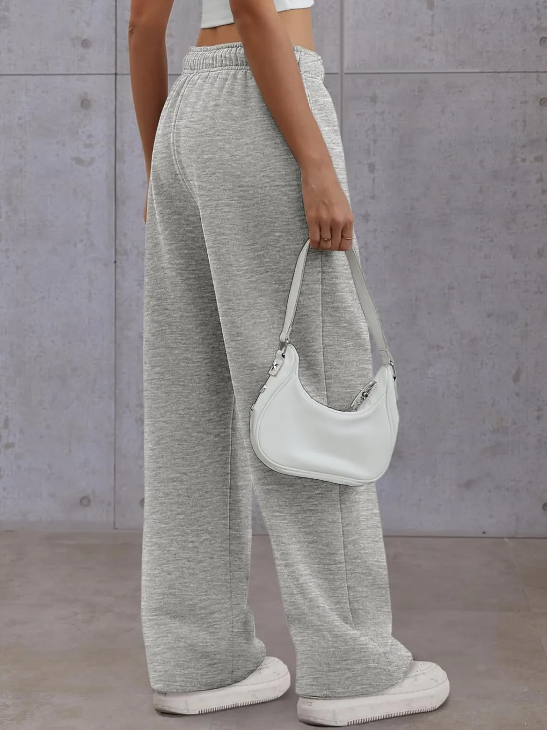 Womens Wide Leg Sweatpants High Waisted Baggy Lounge Pants Drawstring Fall Fashion Outfits 2025 Joggers