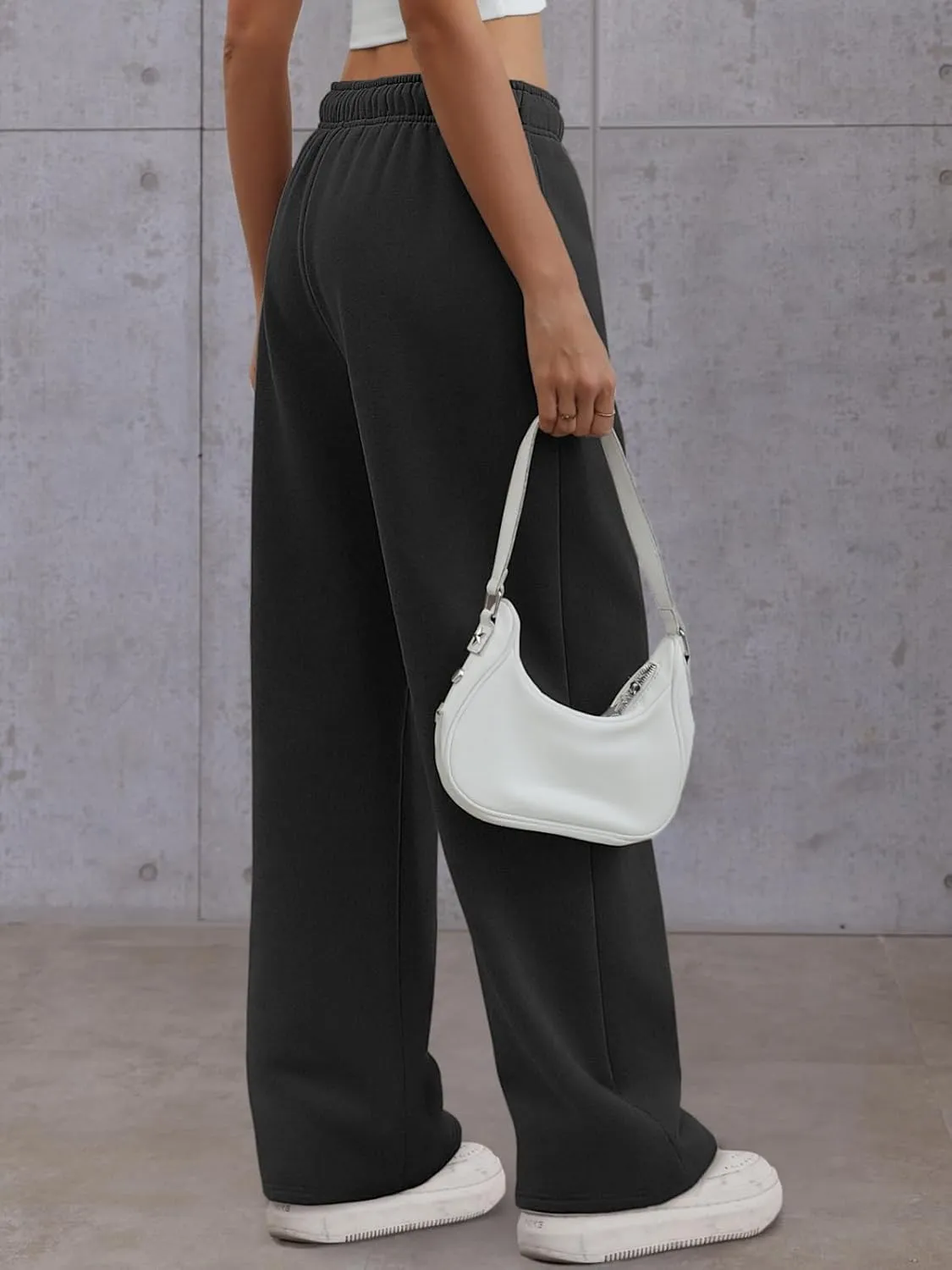 Womens Wide Leg Sweatpants High Waisted Baggy Lounge Pants Drawstring Fall Fashion Outfits 2025 Joggers