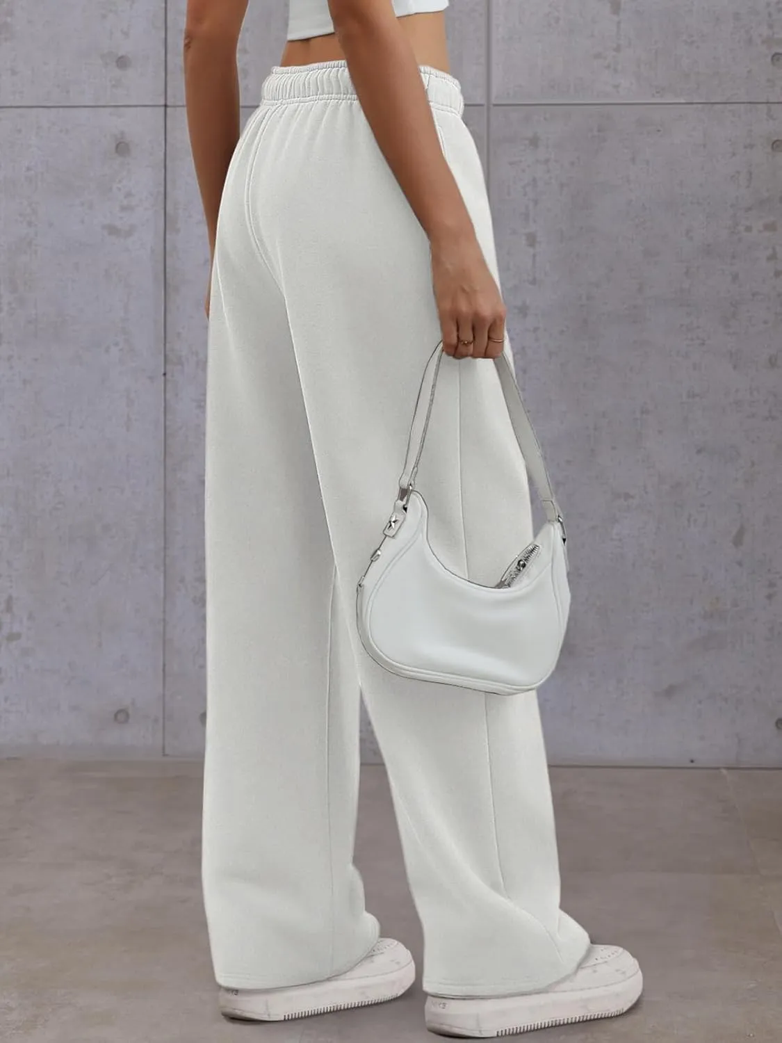 Womens Wide Leg Sweatpants High Waisted Baggy Lounge Pants Drawstring Fall Fashion Outfits 2025 Joggers