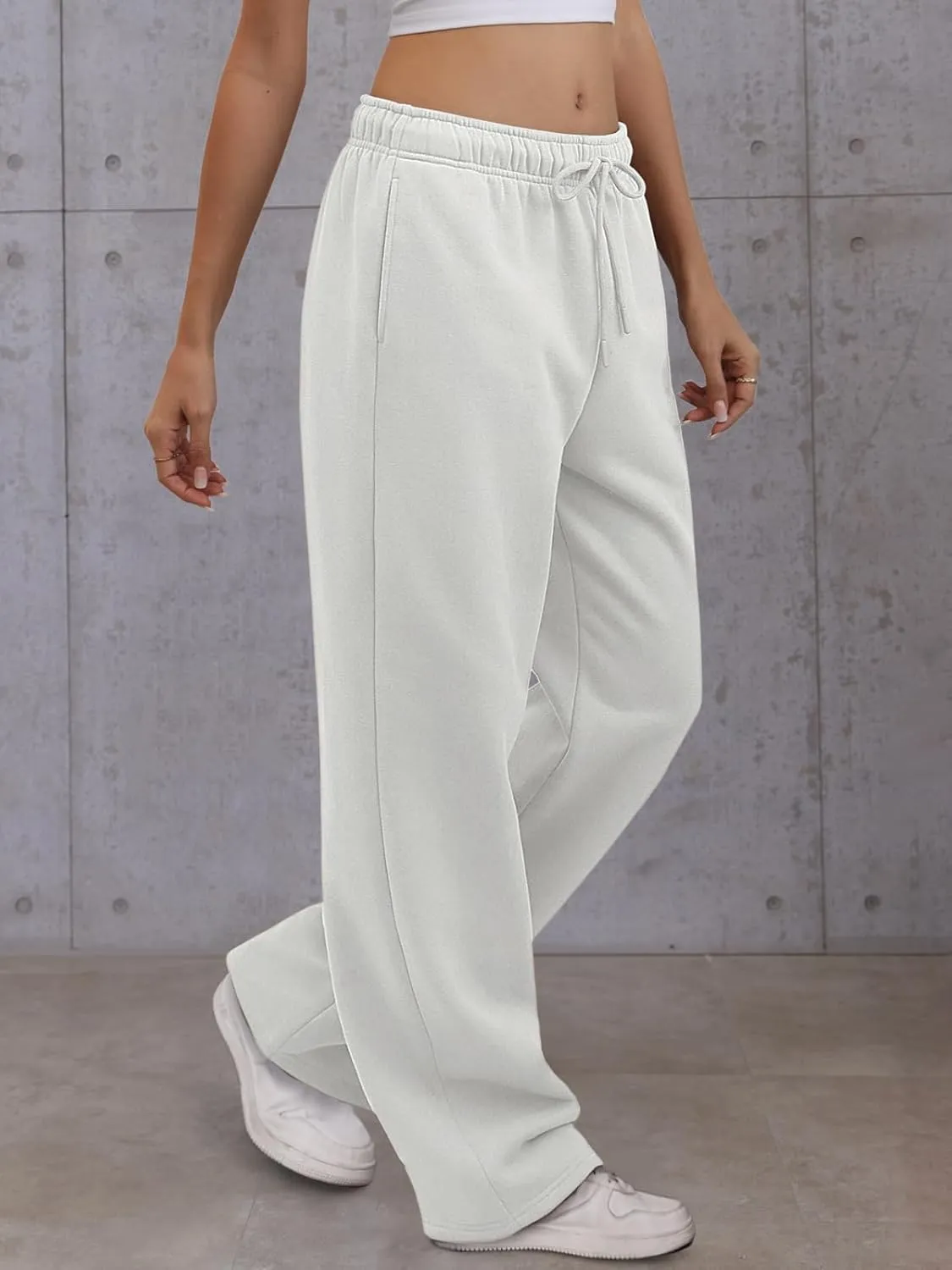 Womens Wide Leg Sweatpants High Waisted Baggy Lounge Pants Drawstring Fall Fashion Outfits 2025 Joggers
