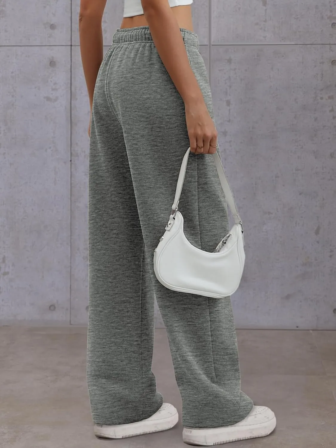 Womens Wide Leg Sweatpants High Waisted Baggy Lounge Pants Drawstring Fall Fashion Outfits 2025 Joggers