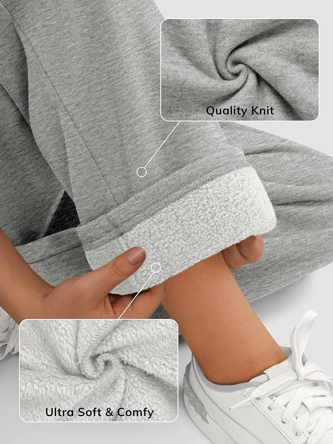 Womens Wide Leg Sweatpants High Waisted Baggy Lounge Pants Drawstring Fall Fashion Outfits 2025 Joggers