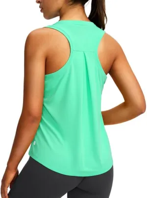 Women's Workout Tops Racerback Athletic Tank Tops Sleeveless Loose Fit Yoga Running Gym Shirts for Women