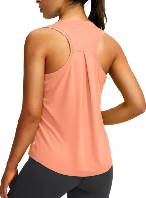 Women's Workout Tops Racerback Athletic Tank Tops Sleeveless Loose Fit Yoga Running Gym Shirts for Women