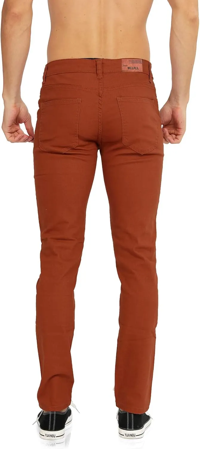 WULFUL Men's Slim Fit Skinny Stretch Comfy Jeans Denim Pants