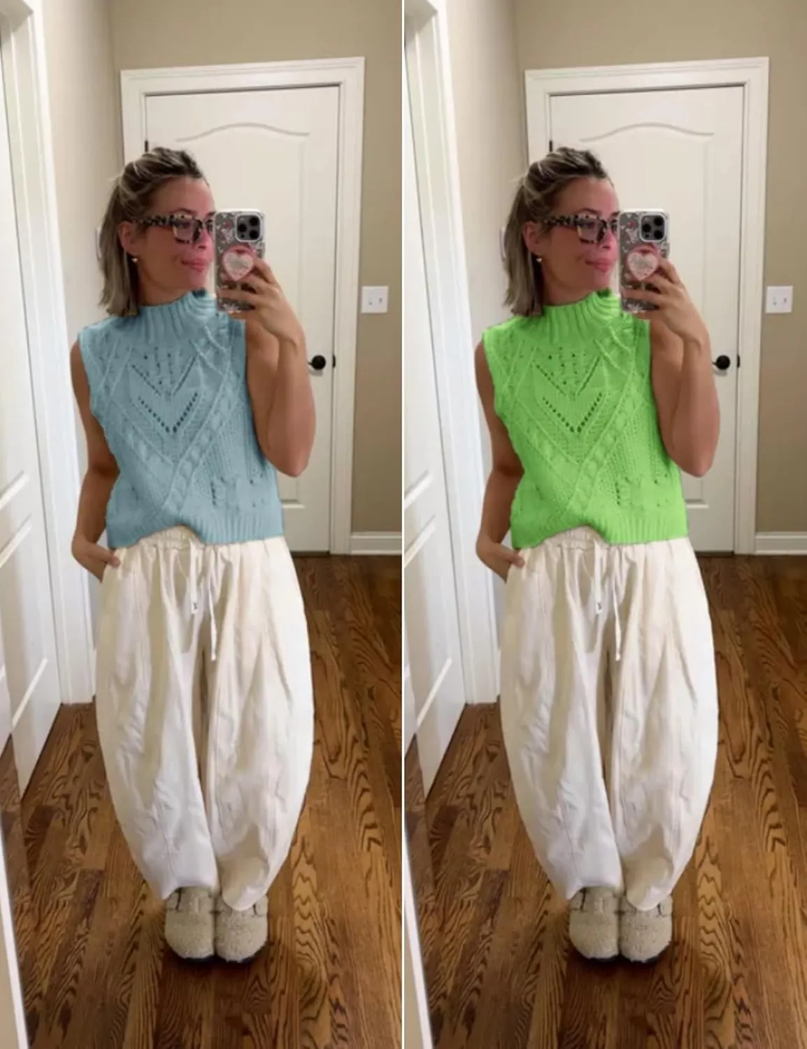 Xiaoxuemeng Barrel Jeans Women Cropped Cotton Wide Leg Pants High Waisted Denim Pants with Pockets