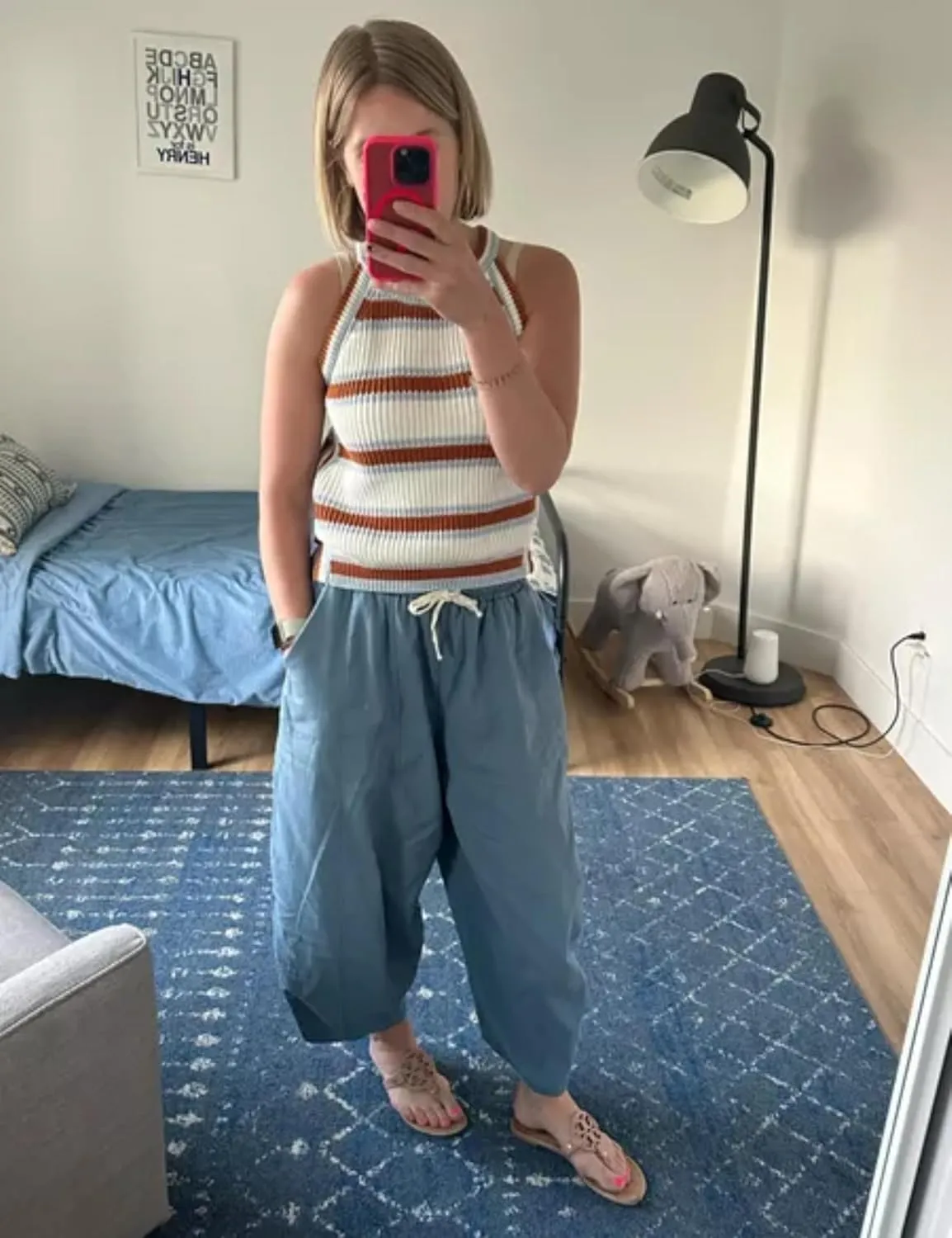 Xiaoxuemeng Barrel Jeans Women Cropped Cotton Wide Leg Pants High Waisted Denim Pants with Pockets