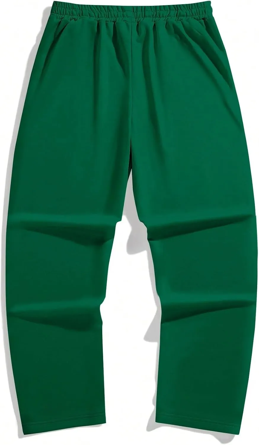 ZAFUL Mens Wide Leg Sweatpants Casual Straight Baggy Drawstring Open Bottom Loose Fit Workout Jogger Track Pants with Pockets