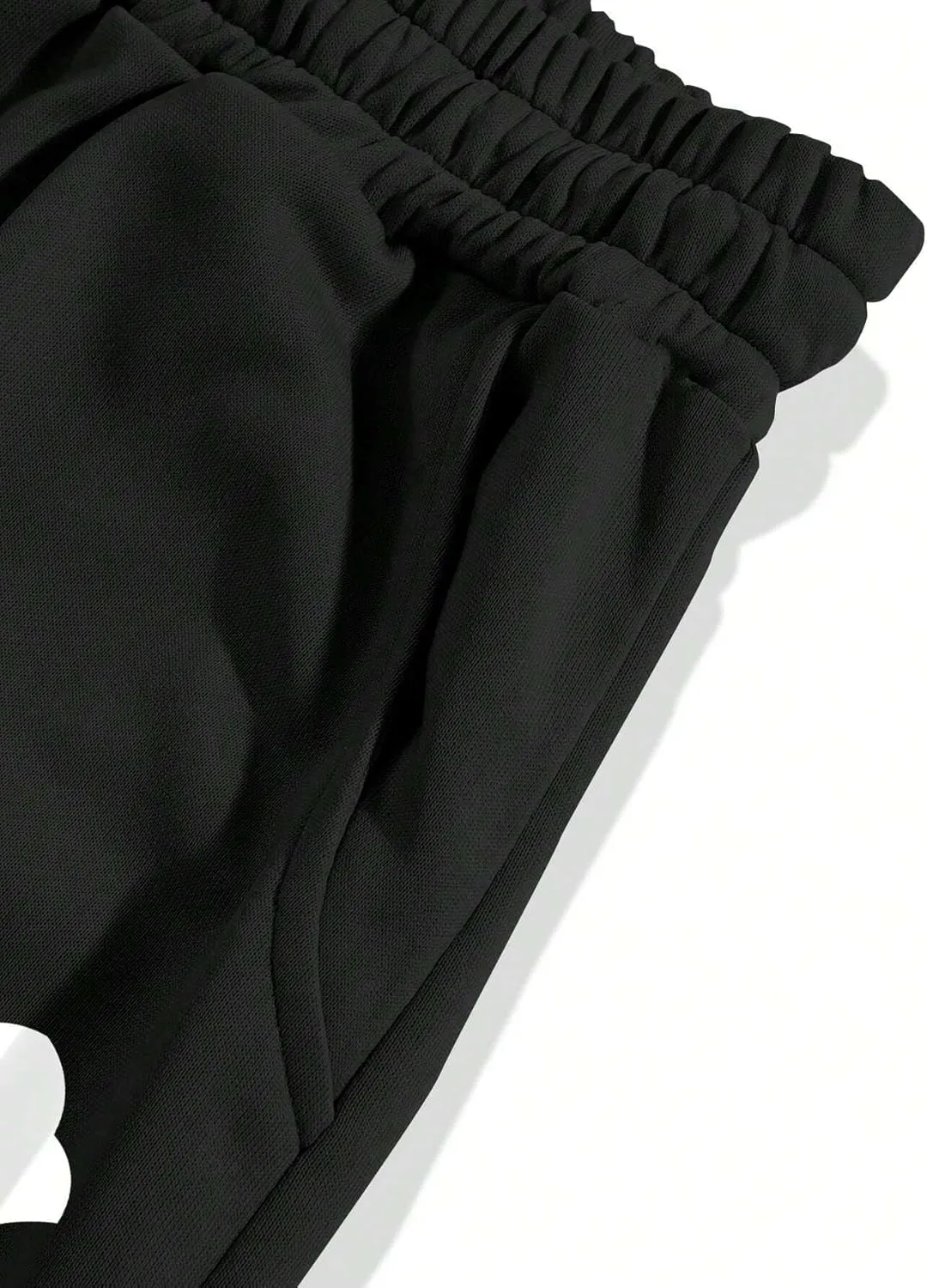 ZAFUL Mens Wide Leg Sweatpants Casual Straight Baggy Drawstring Open Bottom Loose Fit Workout Jogger Track Pants with Pockets